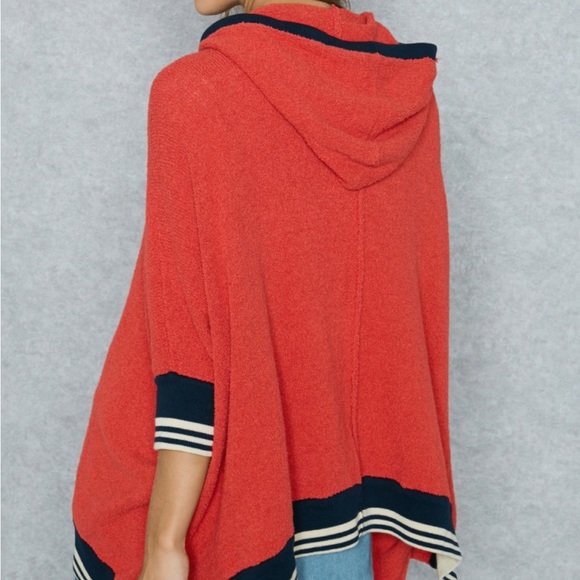 Free People I Know Places Oversized Sweater, Size M/L, Red. - Picture 2 of 7